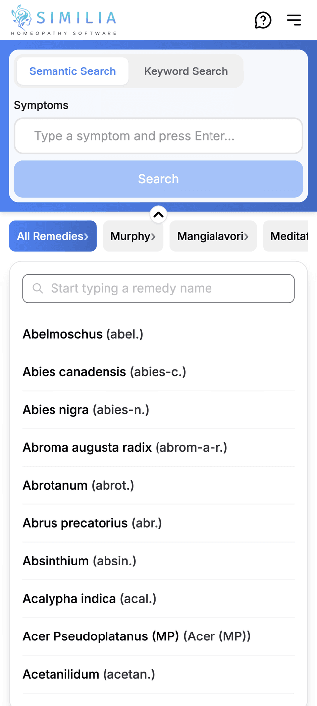Biblioteca Materia Medica mobile