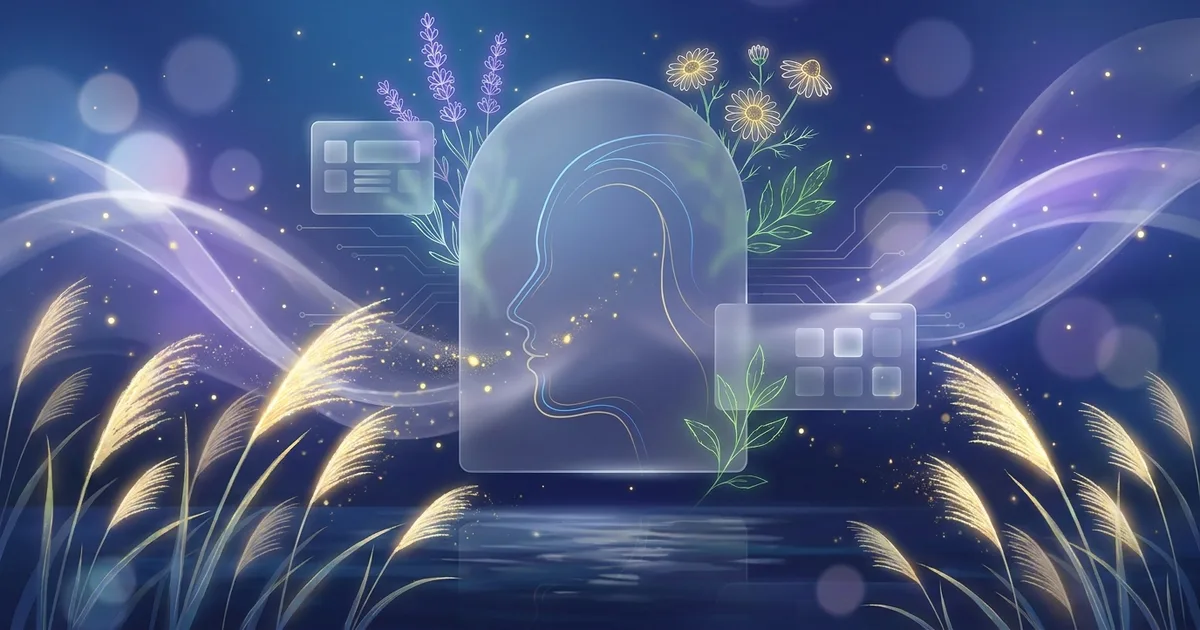 Abstract ethereal visualization representing the Arundo mauritanica remedy profile