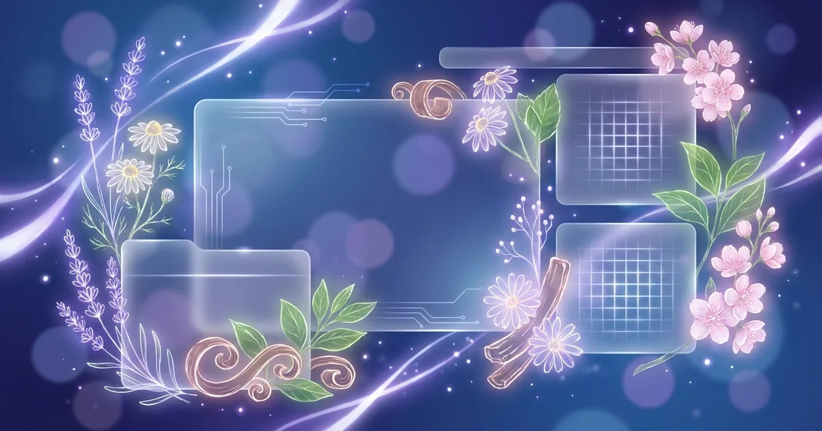 Abstrakte ätherische Visualisierung des Arzneimittelbildes von China Officinalis