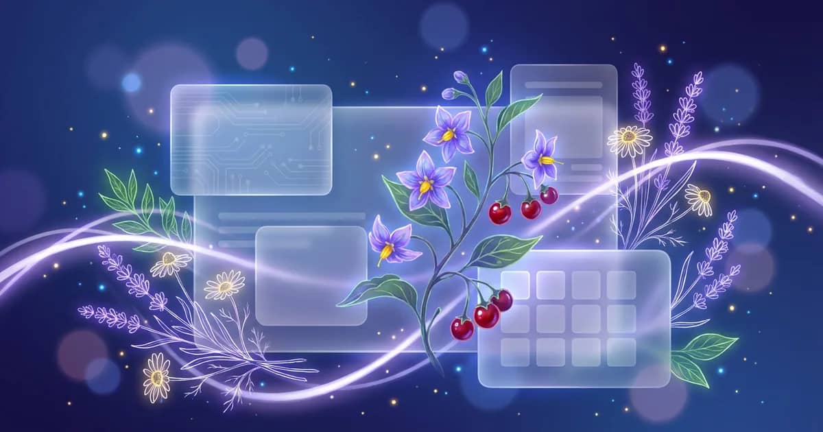 Abstrakte ätherische Visualisierung des Bitter-sweet-Mittelbildes