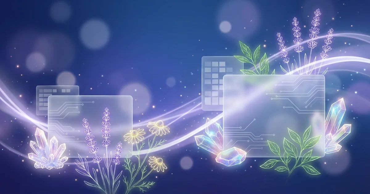 Abstrakte ätherische Visualisierung, die das Arzneimittelprofil von Kali Carbonicum darstellt