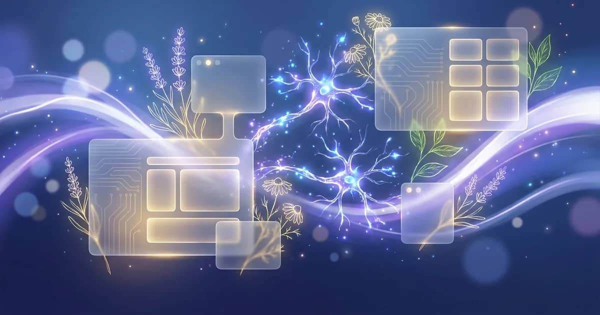 Abstrakte ätherische Visualisierung des Mittelbildes von Kali Phosphoricum