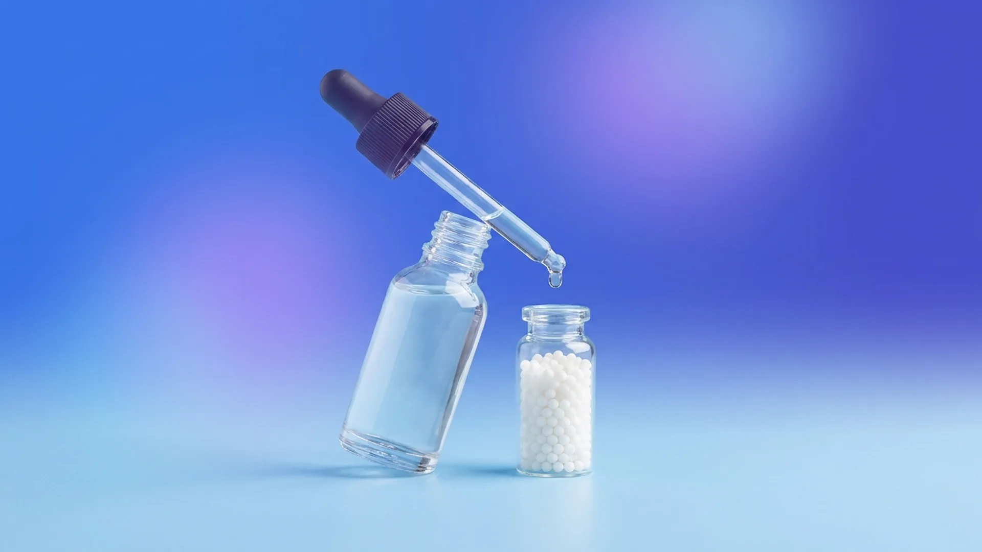 Homeopathic dropper bottle and medicating globules for LM/Q potency preparation