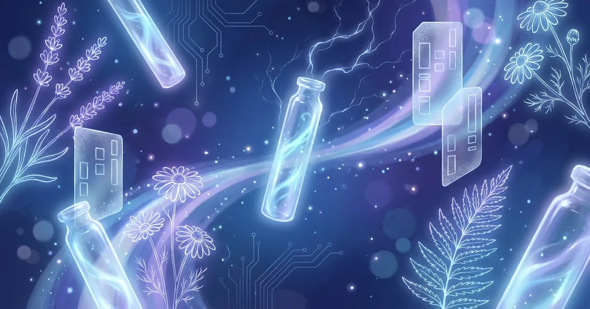 Abstrakte ätherische Visualisierung, die das Mittelbild von Phosphorus darstellt
