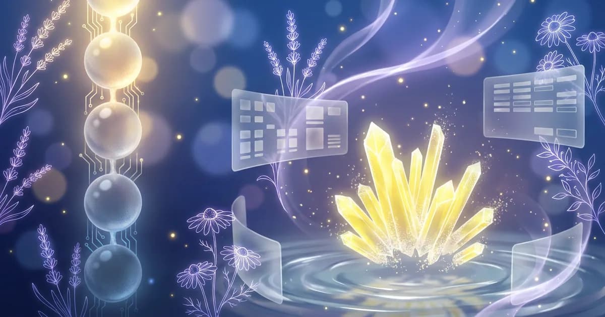 Abstract ethereal visualization representing the Picricum acidum remedy profile