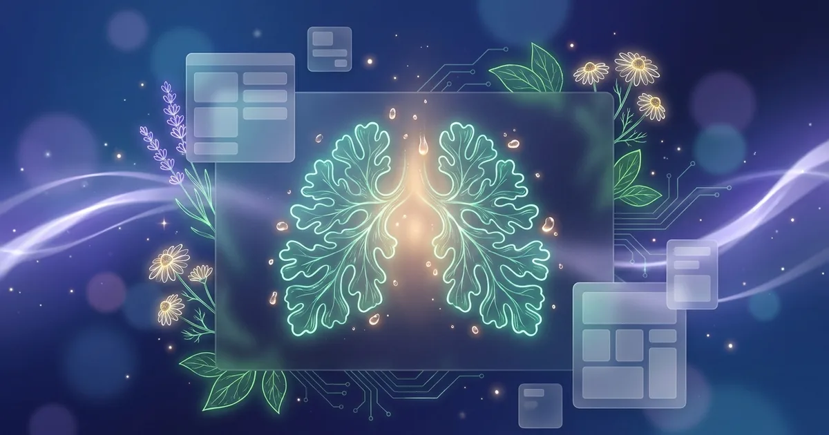 Abstract ethereal visualization representing the Sticta pulmonaria remedy profile